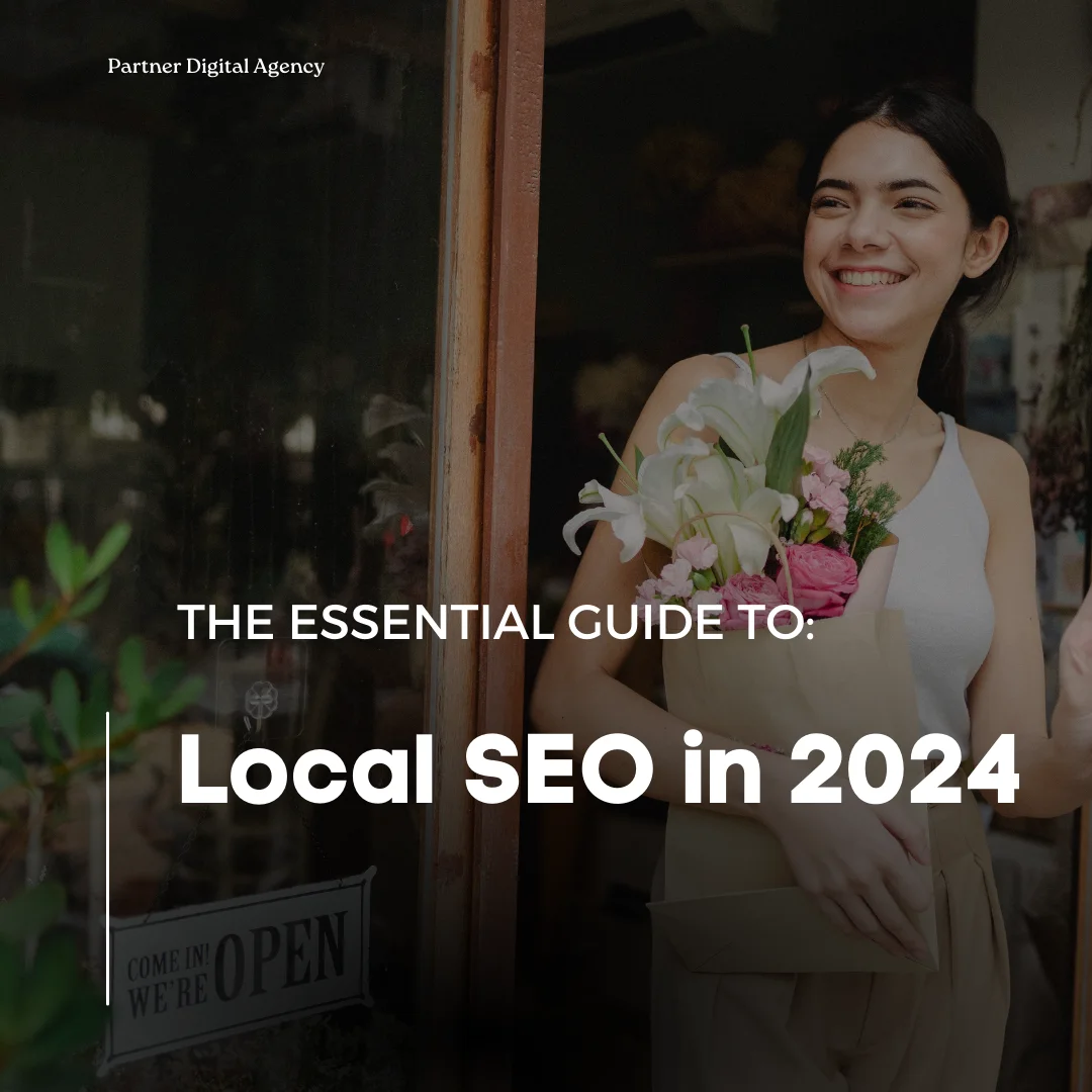 Picture of a florist holding flowers - for Local SEO