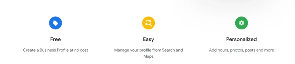 Google business profile perks - screenshot