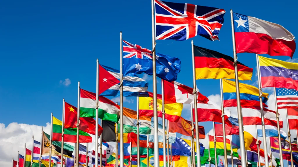 Flags to symbolize International SEO